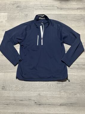 Zero Restriction Z500 1/4 Zip Performance Golf Pullover Men's Medium Blue RICC